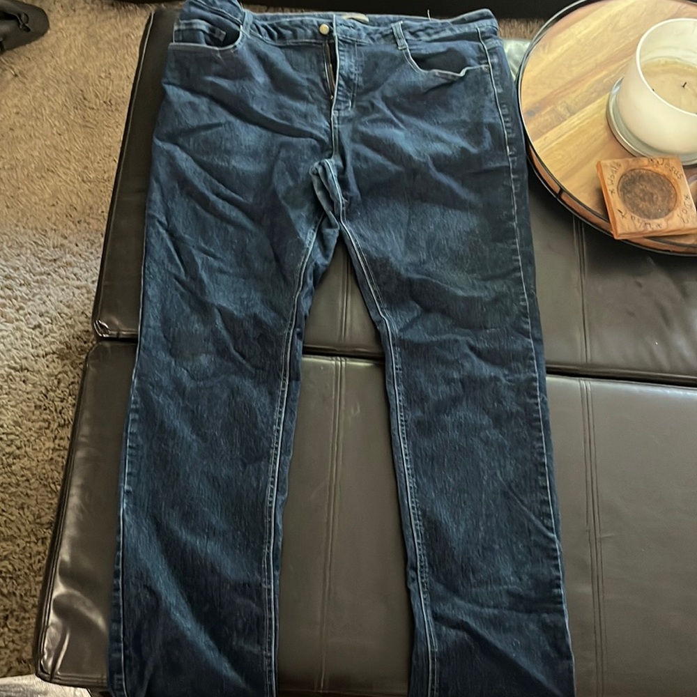 size 12 dark blue high rise jeans